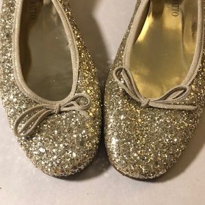 New golden glitter ✨ ballerina flats Size 7 1/2